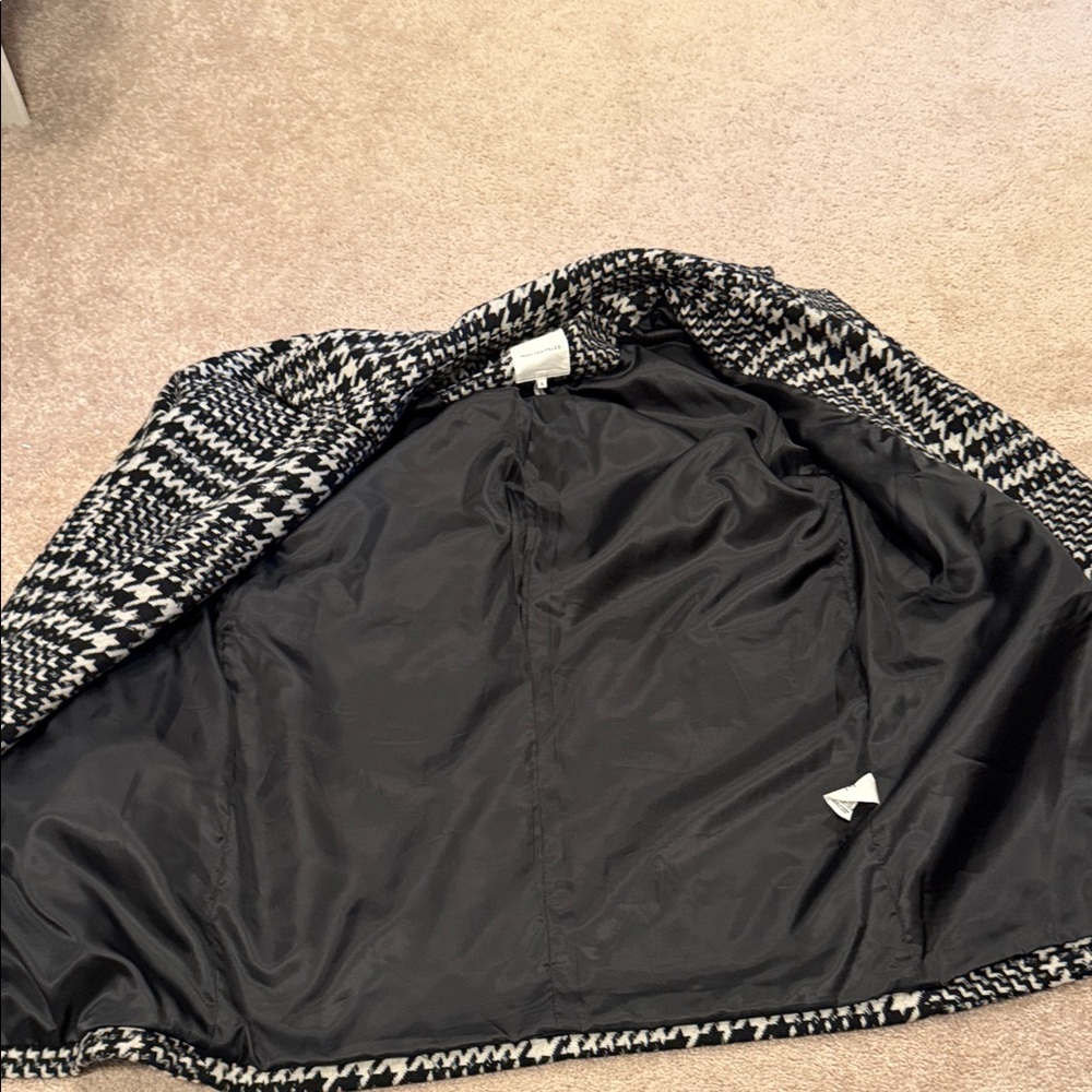 Avec Les Filles Black and White Pea Coat - Picture 4 of 4